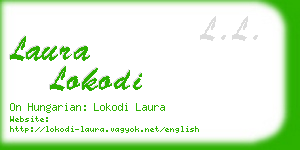 laura lokodi business card